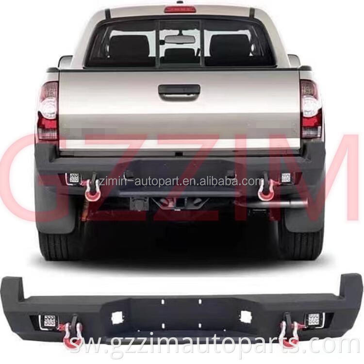Vifaa vya Gari Auto Accessories LED Sehemu za chuma cha pua mbele na bumper ya nyuma kwa Tacoma 2005 - 2015 2016 - 2022